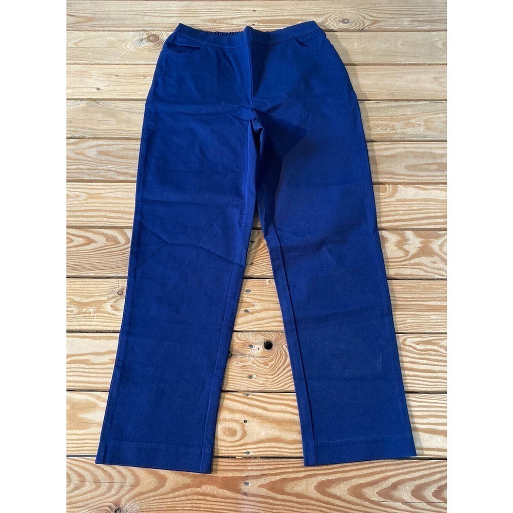 NEW Isaac Mizrahi Live Pockets Stretch Crop Pants Size 2 Women’s Navy